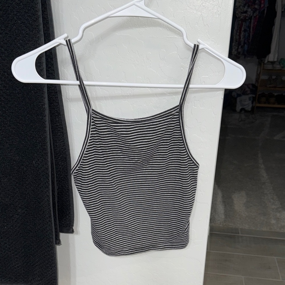 Striped Black and White Women's Top